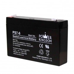 PS7-6 Επαναφορτιζόμενη μπαταρία μολύβδου 6V, 7Ah