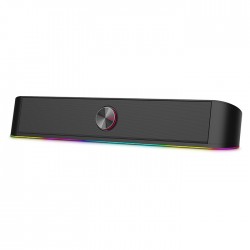 NOD AIRGLOW RGB Soundbar PC Speaker 2.0, 6W, Σύνδεση καλώδιο 3.5mm