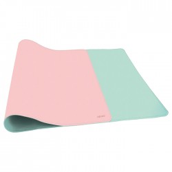 NOD STATUS XL PINK-MINT GREEN Δερμάτινο mousepad διπλής όψης, ροζ-πράσινο, 800x345