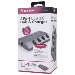 IB-HUB1405 2 σε 1, USB 3.0 Hub αλουμινίου 4 θυρών