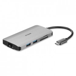 D-LINK DUB-M810 Σταθμός σύνδεσης 8 θυρών, USB-C Hub με HDMI/Ethernet/Card Reader/Power Delivery