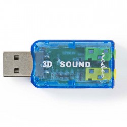 NEDIS USCR10051BU Αντάπτορας για headsets jack 2 Χ 3,5mm σε USB