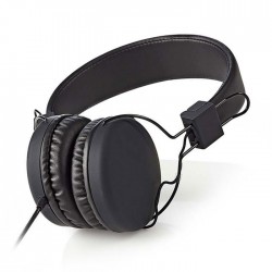 NEDIS HPWD1100BK On-ear ακουστικά με καλώδιο 1.20m,σε μαύρο χρώμ