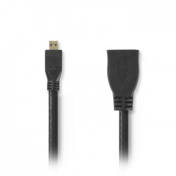 NEDIS CVGP34790BK02 Καλώδιο-αντάπτορας HDMI micro αρσενικό - HDMI θηλυκό, 0.20m