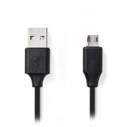 NEDIS CCGP60515BK02 Καλώδιο OTG - USB 2.0 θηλ - USB micro B, 0,2