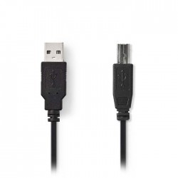 NEDIS CCGT60100BK20 Καλώδιο USB 2.0 A αρσ.- B αρσ., 2m.