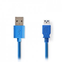 NEDIS CCGP61010BU10 Καλώδιo USB 3.0 A αρσ.-USB 3.0 A θηλ.,1m