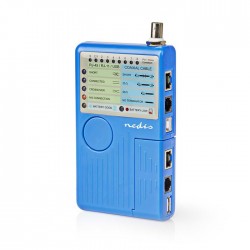 NEDIS NWCTM100BU Tester δικτυακών και τηλεφωνικών καλωδίων RJ45,RJ11,USB,BNC,UTP
