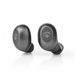 NEDIS HPBT5056GY Bluetooth ακουστικά handsfree με θήκη φόρτισης, σε γκρι χρώμα
