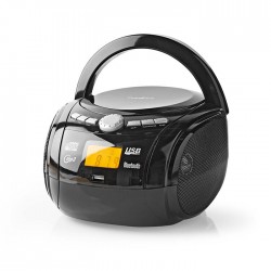 NEDIS SPBB100BK Φορητό bluetooth ραδιόφωνο με CD / USB / MP3 / AUX