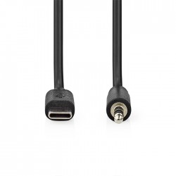 NEDIS CCGP65950BK10 Καλώδιο USB 2.0 Type-C αρσ. - 3.5 mm αρσ. 1m