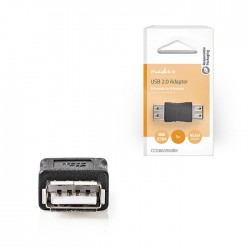 NEDIS CCGB60900BK Αντάπτορας USB High-Speed A θηλ. - USB A θηλ.