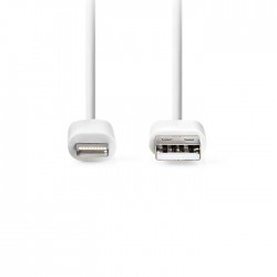 NEDIS CCGL39300WT20 Καλώδιο USB High-Speed A αρσ. – Lightning της Apple, 2m