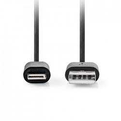 NEDIS CCGL39300BK20 Καλώδιο USB High-Speed A αρσ. – Lightning της Apple, 2m