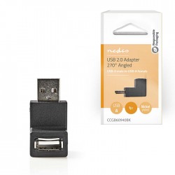 NEDIS CCGB60940BK Γωνιακός αντάπτορας USB A αρσ. - USB A θηλ., σε γωνία 270°
